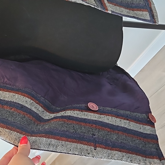 Vintage | 80s Stripped Pocket Blazer | Womens Medium - Picture 8 of 10